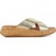 SANDALI FITFLOP F-MODE METAL LTH FT8 PLATINO