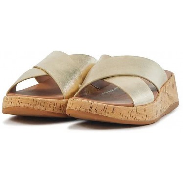 SANDALI FITFLOP F-MODE METAL LTH FT8 PLATINO