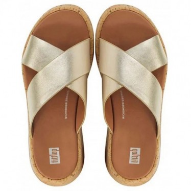 SANDALI FITFLOP F-MODE METAL LTH FT8 PLATINO