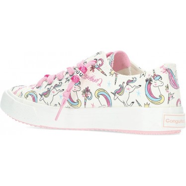 SNEAKERS IN TELA UNICORNO CONGUITOS 284066 WHITE