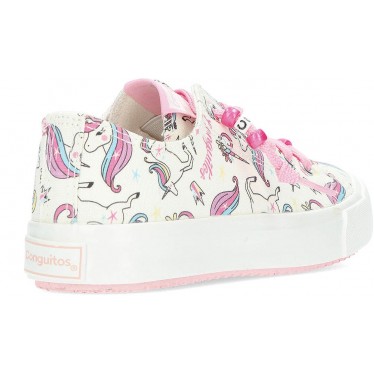 SNEAKERS IN TELA UNICORNO CONGUITOS 284066 WHITE