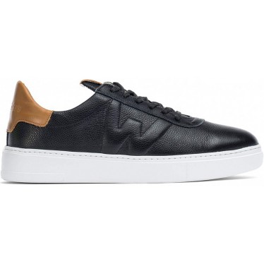 SNEAKERS IN PELLE GOFFRATA MERAVIGLIE CB-3920 NEGRO