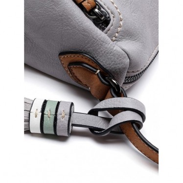 ABBACINO BORSA A TRACOLLA CON NAPPA 80569 GRIS