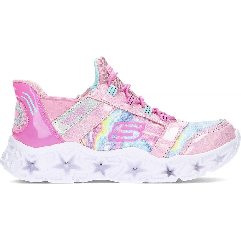 SPORT CON LUCI SKECHERS GALAXY LIGHTS 303707L PINK_RAINBOW