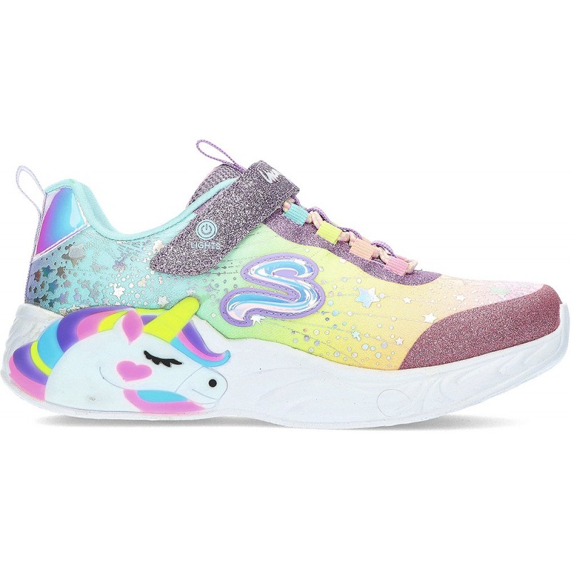 SCARPE LUMINOSE SKECHERS 302311 SOGNI DI UNICORNO MULTICOLOR