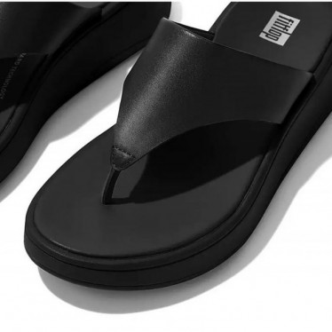 SANDALI FITFLOP FW4 F-MODE LTH FLATFORM PUNTA-PO BLACK