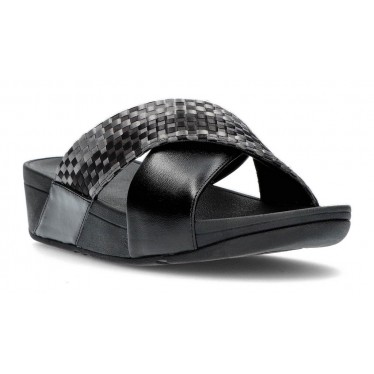 SANDALI FITFLOP LULU A TRECCIA SETA BLACK