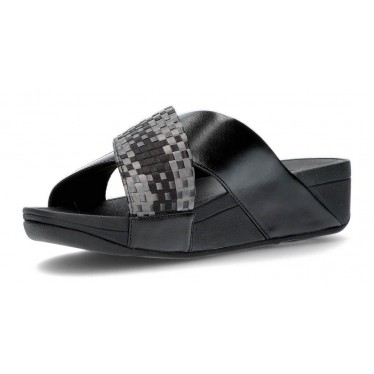 SANDALI FITFLOP LULU A TRECCIA SETA BLACK