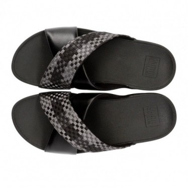 SANDALI FITFLOP LULU A TRECCIA SETA BLACK