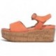 SANDALI FITFLOP ELOISE CORK-WRAP CAMOSCIO GC7 SUNSHINE_ORANGE