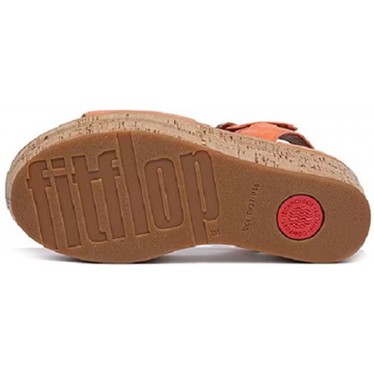 SANDALI FITFLOP ELOISE CORK-WRAP CAMOSCIO GC7 SUNSHINE_ORANGE