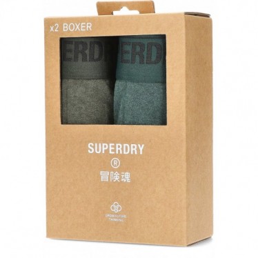 BOXER SUPERDRY M3110339 CONFEZIONE DOPPIA OLIVE