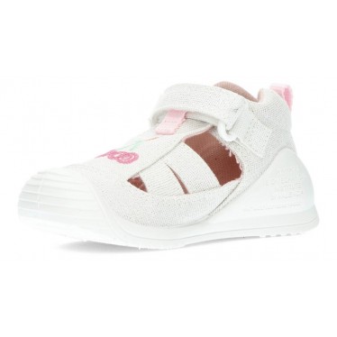 SANDALI IN TELA BIOMECANICS BABY 212213 BLANCO