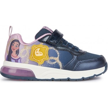 SNEAKERS GEOX WISH ASHA SPACECLUB J458VA CON LUCE NAVY_LAVENDER