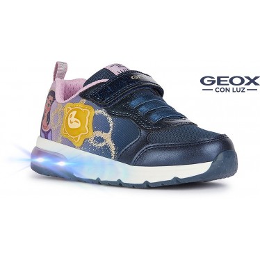 SNEAKERS GEOX WISH ASHA SPACECLUB J458VA CON LUCE NAVY_LAVENDER