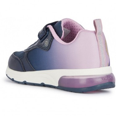 SNEAKERS GEOX WISH ASHA SPACECLUB J458VA CON LUCE NAVY_LAVENDER