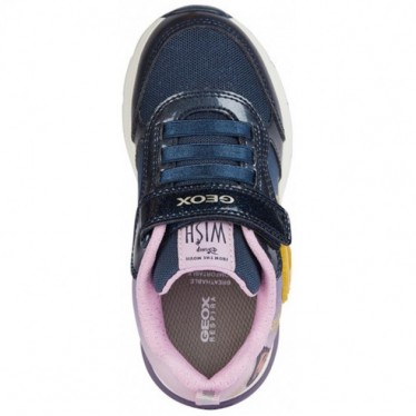 SNEAKERS GEOX WISH ASHA SPACECLUB J458VA CON LUCE NAVY_LAVENDER