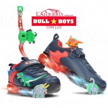 BULL BOYS T-REX SPORT CON LUCE DNAL-2208 AZUL