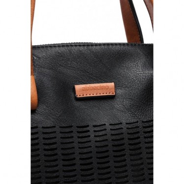 BORSA SHOPPER ABBACINO 80564 NEGRO