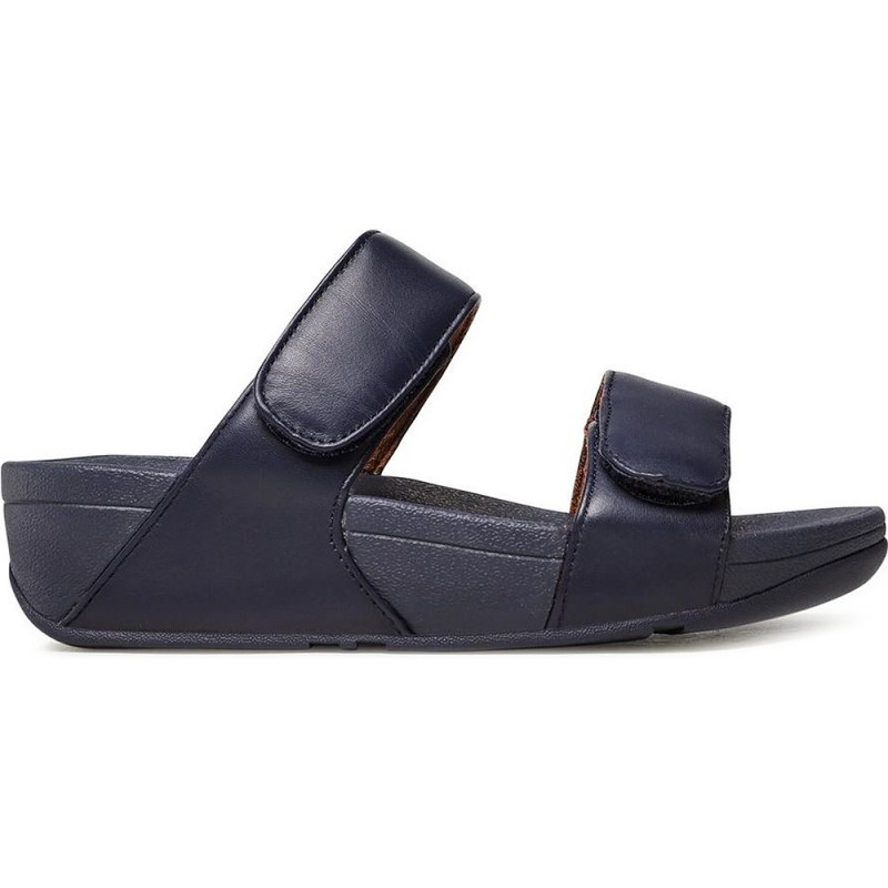 SANDALI FITFLOP FV6 LULU CIABATTE IN PELLE REGOLABILI MIDNIGHT_NAVY