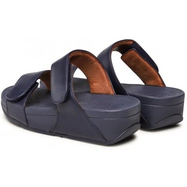 SANDALI FITFLOP FV6 LULU CIABATTE IN PELLE REGOLABILI MIDNIGHT_NAVY