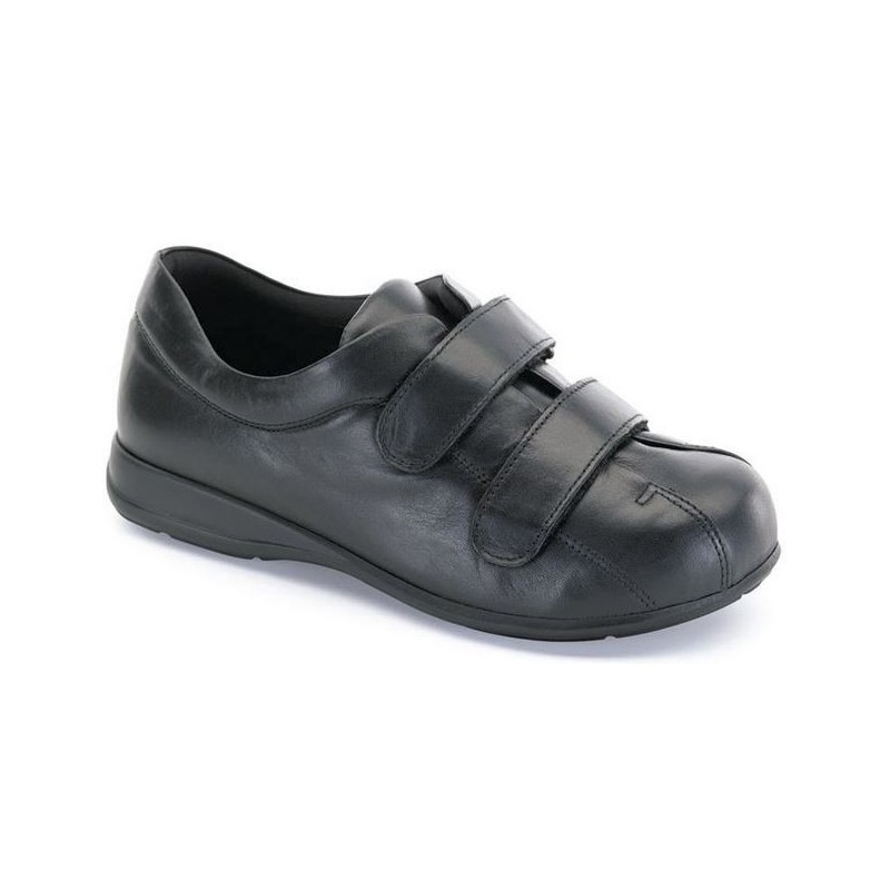 SCARPE CALZAMEDI VELCRO UNISEX PIE DIABETICO NEGRO