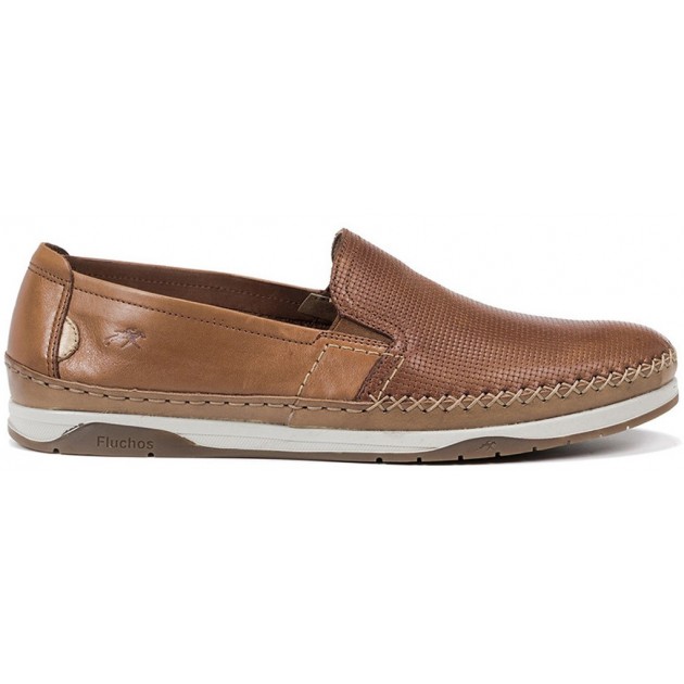 FLUCHOS F0814 HAVANA KENDAL MOCASIN UOMO CUERO_TOPO