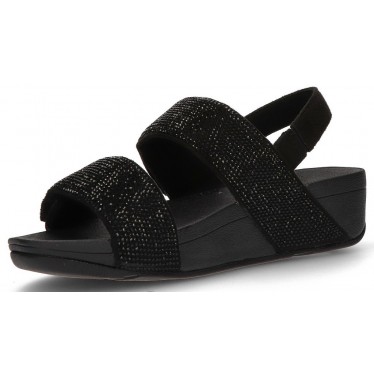 Sandali FITFLOP MINA CRYSTAL con cinturino posteriore NEGRO