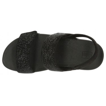 Sandali FITFLOP MINA CRYSTAL con cinturino posteriore NEGRO