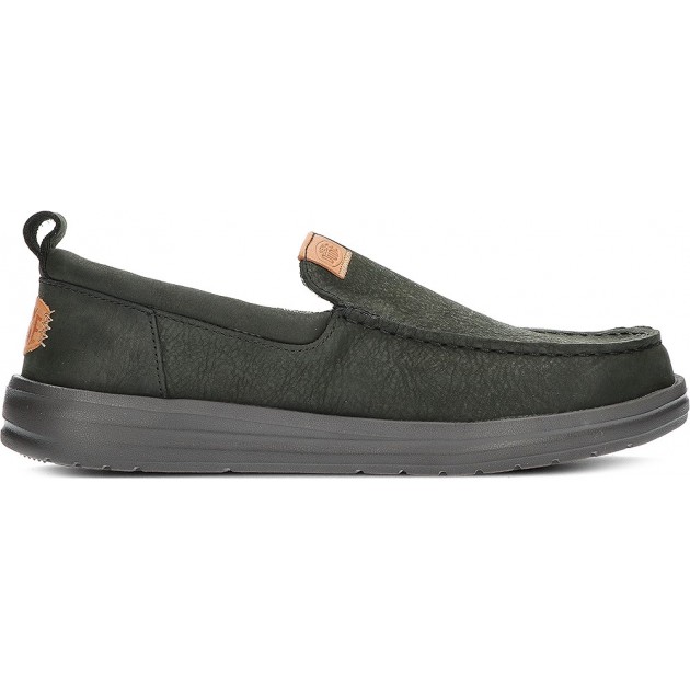 MOCASSINO DUDE WALLY GRIP MOC CRAFT IN PELLE BLACK