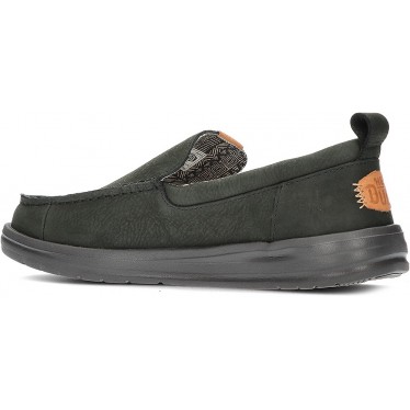 MOCASSINO DUDE WALLY GRIP MOC CRAFT IN PELLE BLACK