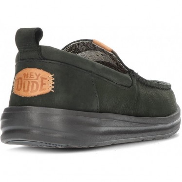 MOCASSINO DUDE WALLY GRIP MOC CRAFT IN PELLE BLACK