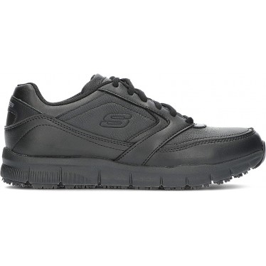 SKECHERS SPORTIVI DA LAVORO VESTIBILITÀ RILASSATA WYOLA SR 77235EC BLACK