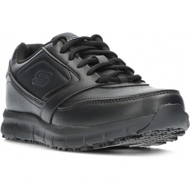 SKECHERS SPORTIVI DA LAVORO VESTIBILITÀ RILASSATA WYOLA SR 77235EC BLACK