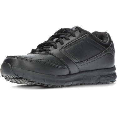 SKECHERS SPORTIVI DA LAVORO VESTIBILITÀ RILASSATA WYOLA SR 77235EC BLACK