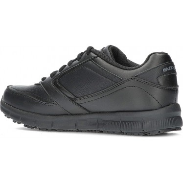 SKECHERS SPORTIVI DA LAVORO VESTIBILITÀ RILASSATA WYOLA SR 77235EC BLACK