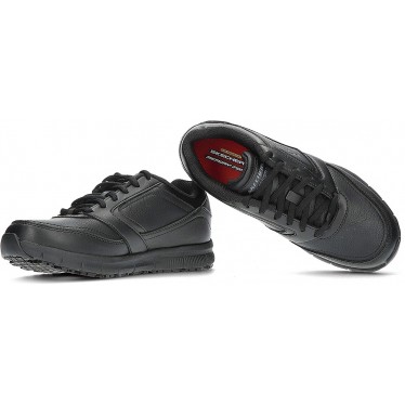SKECHERS SPORTIVI DA LAVORO VESTIBILITÀ RILASSATA WYOLA SR 77235EC BLACK