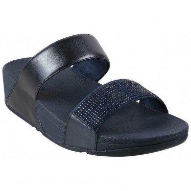 SANDALO FITFLOP EC4 CIABATTE LULU CON DECORAZIONE DI CRISTALLI NAVY