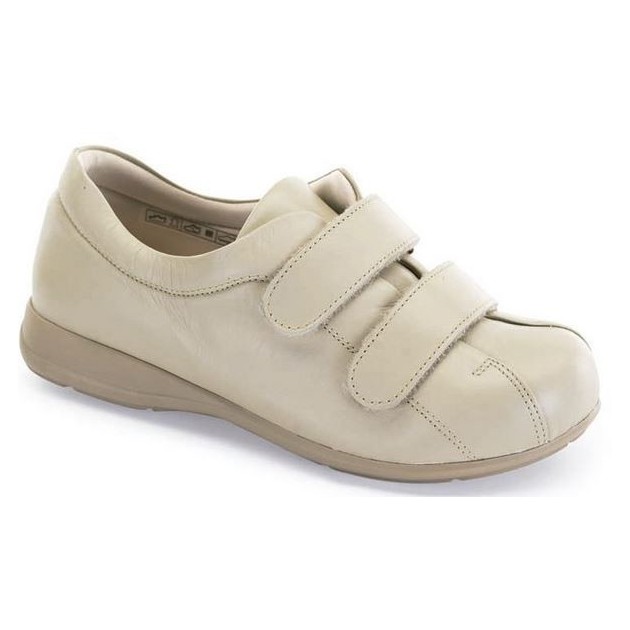 SCARPE CALZAMEDI VELCRO UNISEX PIE DIABETICO BEIGE