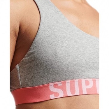 TOP SUPERDRY W3110356A BRACCIALE CROP LOGO GREY