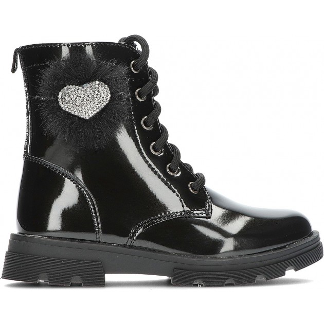 CONGUITOS STIVALI CON POMPON ALLACCIATI 305029 BLACK CONGUITOS STIVALI CON POMPON ALLACCIATI 305029 BLACK