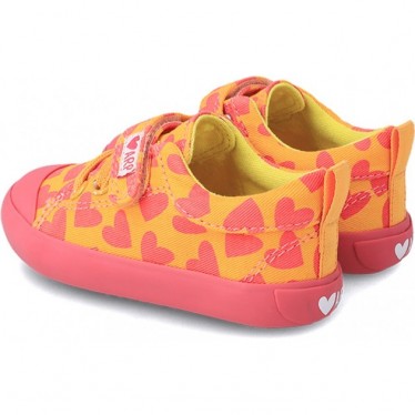 AGATHA RUIZ DE LA PRADA SNEAKER IN TELA CON CUORI 232927 NARANJA_ROSA_CORAZONES