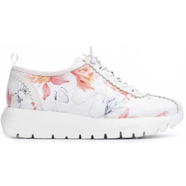 WONDERS START SNEAKERS FLOREALI A-2424 FLORAL_WHITE