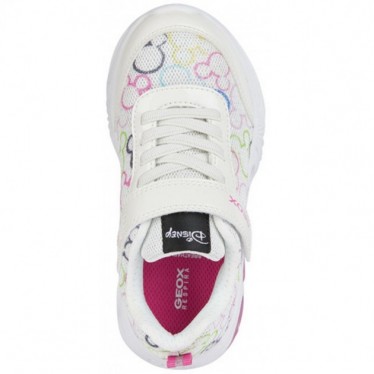 GEOX ASSISTER JUNIOR MINNIE SPORT CON LUCE J45E9D BLANCO