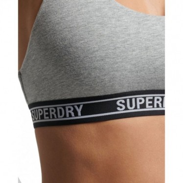 TOP SUPERDRY W3110357A RACCOLTO MULTILOGO GREY