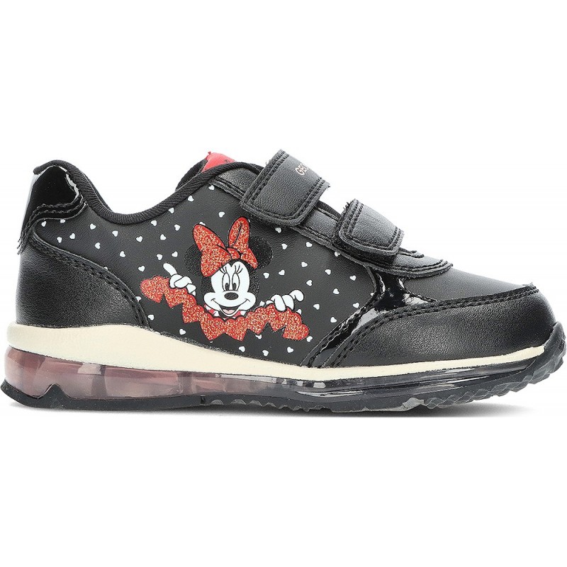 SNEAKERS LEGGERA GEOX MINNIE MOUSE B3685C BLACK