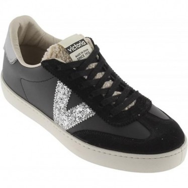 SNEAKER VICTORIA BASKET BERLINO GLITTER 1126185 NEGRO