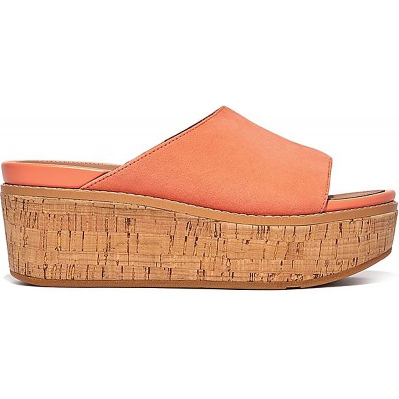 SANDALI FITFLOP ELOISE CORK-WRAP CAMOSCIO GC6 SUNSHINE_ORANGE