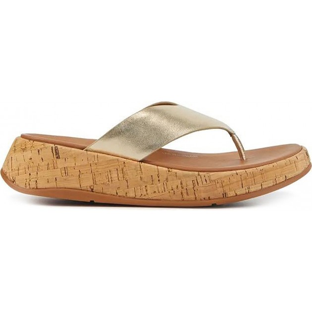 SANDALI FITFLOP FT7 F-MODE LTH PLATINO SANDALI FITFLOP FT7 F-MODE LTH PLATINO