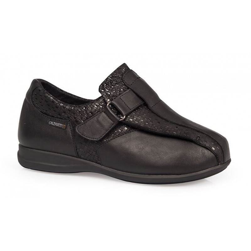 SCARPE CALZAMEDI ELASTICHE DIABETICHE CASUAL NEGRO